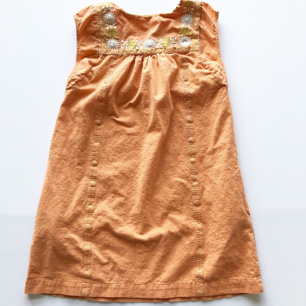 FAHERTY Luana Rhythm Orange Embroidered Sleeveless Shift Dress Womens Medium - Picture 3 of 8